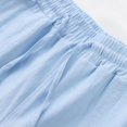 thumbnail image 4 of Delconic Mens Linen Blend Two Piece Beach Set Long Sleeve Button Down Shirt and Casual Loose Fit Pants Breathable Resort Wear Light Blue M, 4 of 8