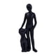 thumbnail image 4 of Figura decorativa de hombre con perro, 5,5 x 4 x 16,5 cm. Un regalo entrañable y un accesorio adorable. Negro, 4 of 9