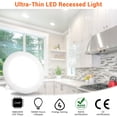 thumbnail image 4 of DELight 4 Pack 6 Inch LED Recessed Light Ultra-thin Ceiling Panel 6000K Wafer Downlight 12W Eqv 100W Cool White 960LM Brightness ROHS Certified, 4 of 10