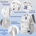thumbnail image 3 of DAKIMOE Large School Backpack for Girls Boys Lightweight Spacious Kids Bookbag with Multiple Pockets for Middle School College, Gray, 3 of 4