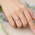 thumbnail image 6 of vylahjewellery Oval Cut Bridal Ring Set with Pave Diamond Band, Moissanite Wedding Ring Set for Her, Engagement Ring, 14K Yellow Gold Vermeil Rings, 6 of 7