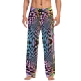 thumbnail image 7 of FORMRS Mens Pajama Pants with Pockets Sleepwear Lounge Bottoms Sizes S-2XL, Pink Wavy Plaid, 7 of 7