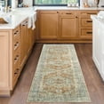 thumbnail image 6 of ZACOO 2' x 6' Vintage Floral Runner Rug Washable Hallway Runner Rug for Laundry Room, Taupe/Orange, 6 of 6