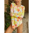 thumbnail image 3 of BeautyIn Maillot de Bain une Pièce à Manches Longues pour Femmes Protection Solaire Surf, 3 of 6