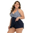 thumbnail image 4 of Maillot de Bain Vintage Marin Pin Up Rétro Deux Pièces Jupe-Short Robe de Bain, 4 of 4