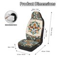thumbnail image 6 of Uourmeti Sugar Skull Floral Print, Stretch Waterproof Car Seat Covers 2 Pack for Auto Front Seats, Interior Decor Car Seat Accessories for Men and Women, 6 of 11