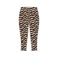 thumbnail image 3 of Womens Summer High Waisted Printing Capris Matching Slim Fitting Yoga Gym Pants, 3 of 8