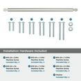 thumbnail image 4 of Amerock Balon 18 inch (457mm) Center-to-Center Satin Nickel Appliance Pull, 4 of 6
