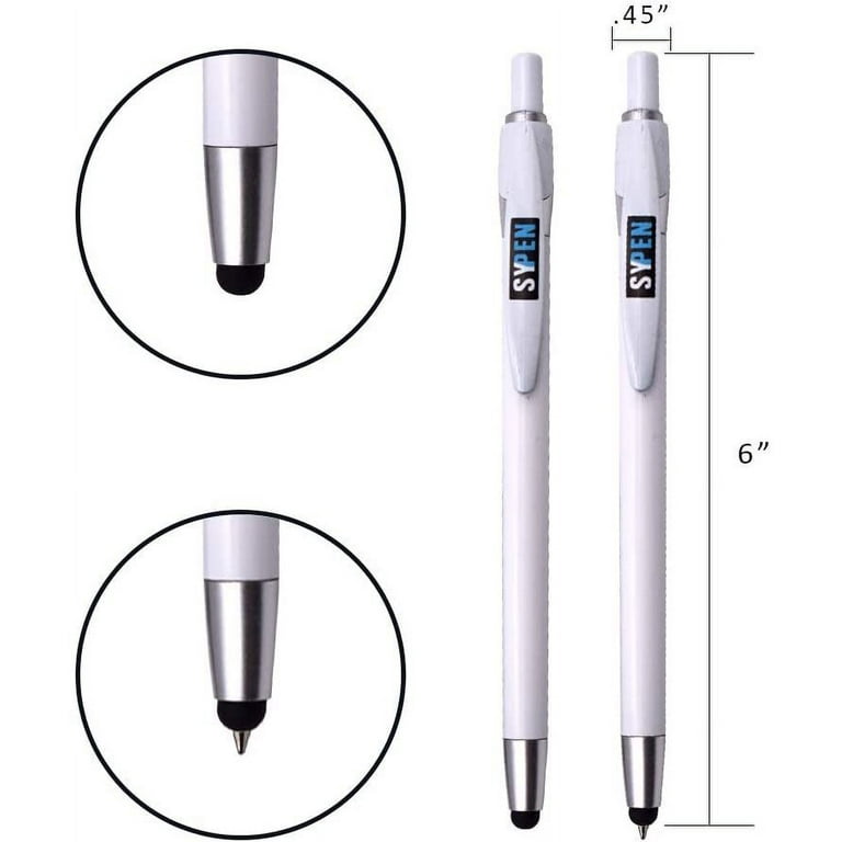 Universal Touch Screen Stylus with Click Action Ballpoint Ink Pen
