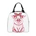 thumbnail image 3 of PrelerDIY Mignonne Boîte à Lunch Cochon Rose Sac-Repas Isolé Sac à Lunch Réutilisable Sac à Collation Contenant Alimentaire pour Garçons Filles Hommes Femmes École Travail Voyage Pique-Nique, 3 of 4