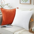 thumbnail image 5 of decorUhome Couch Throw Pillow Covers 24x24 Set of 2, Decorative Soft Neutral Chenille Pillow Covers, Rust, 5 of 10