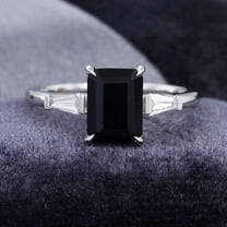 Jewelerix Brilliant 1.50 CT Emerald Cut Ring Rose Gold Moissanite Diamond Engagement Ring Comfort Fit Wedding Promise Rings for Her