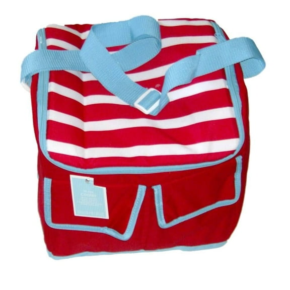 Red White & Blue Stripe Insulated Cooler 30 Can Capacity