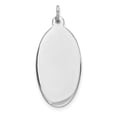 thumbnail image 1 of Sterling Silver Oval Front/Satin Back Disc Charm Pendant, 1 of 2