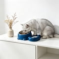 thumbnail image 4 of EGNMCR Cats Bowl Two In One Drinking Water Dog Water Bowl Rice Bowl Pet Bowl Drinking Water Feeding All One Suitable For Dogs And Cats To Live And Drink Water Plastics cat bowl, 4 of 5