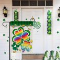 thumbnail image 6 of St Patricks Day Luck Shamrock Clover Decorative Garden Flag, Rainbow Gold Coin Farmhouse Yard Outside Home Decorations, Spring Irish Plaid Burlap Outdoor Small Decor Double Sided 12 x 18, 6 of 6