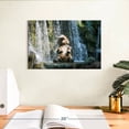 thumbnail image 3 of Elephant Stock Elephant Bath Time Wall Art - Horizontal Canvas Wall Art - Living Room Wall Decor - Animal Canvas - Gray And Blue Decor - 12" x 8", 3 of 8