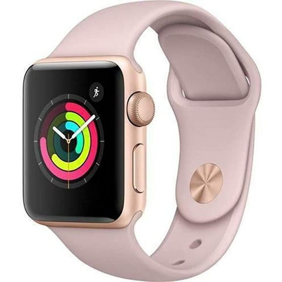 Restored Apple Watch Series 3 42MM Rose Gold Aluminum Case GPS Cellular Pink Sand Sport Band (Refurbished)
