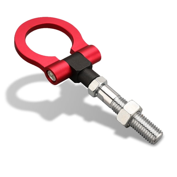 XRMXF Heavy Duty Anodized Folding Red Front Tow Hooks Track Racing Towing Kits Compitable for 2012-2017 Hyundai Veloster ,2014-2025 Mazda3 Mazda6 MX-5 CX-5
