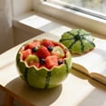 thumbnail image 4 of Ceramic Watermelon Bowl With Lid and Spoon, Large Yogurt and Salad Bowl for Summer Desserts, Snacks and Kitchen Tableware, 4 of 6