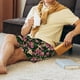 thumbnail image 5 of Balery Rose Flowers Pantalones cortos de pijama de punto de algodón para hombre con cinturilla y bolsillos-Medium, 5 of 6