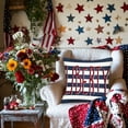 thumbnail image 5 of Qocolhg Independence Day Pillow Covers 18x18 inch, Red White and Blue Star Stripes American Flag Throw Pillows Patriotic Decor Memorial Day Pillowcase Outdoor Decorations Linen Cushion Case for Home, 5 of 6