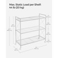 thumbnail image 2 of 3-Tier Metal Storage Rack with Wheels, Mesh Shelving Unit with X Side Frames, 31.5-Inch Width, for Entryway, Kitchen, Living Room, Bathroom, Industrial Style, White UBSC183W01, 2 of 7