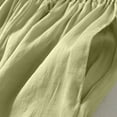 thumbnail image 6 of DPTALR George Women's Linen Summer Palazzo Pants,Casual Flowy Wide Leg,Drawstring High Waist Beach Trousers with Pockets,Green,Size XXL, 6 of 9