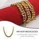 thumbnail image 2 of 2 cadenas doradas falsas, collares decorativos para hombre, collares únicos de estilo hip-hop., 2 of 6