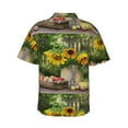 thumbnail image 3 of Easygdp Vintage Wooden Bucket Men's Hawaiian Shirts Print Lapel Short Sleeve for Beach, vacation, party, casual occasions - X-Large, 3 of 9