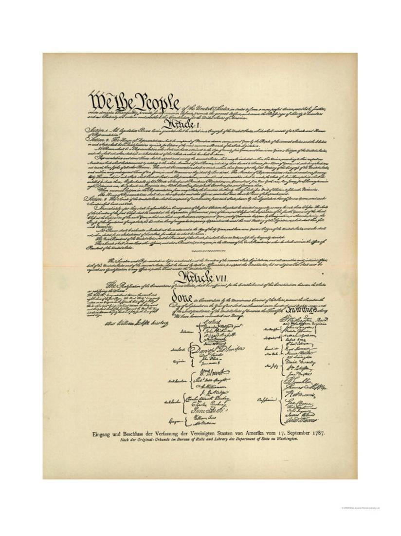 constitution of the united states print wall art walmartcom