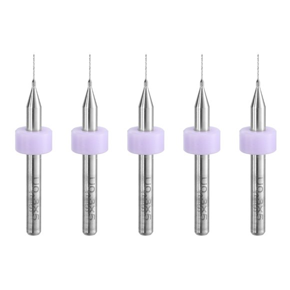 Uxcell PCB Drill Bits 0.3mm Tungsten Carbide Rotary Tool Jewelry CNC 5 Pcs