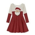 thumbnail image 4 of DISNIMO Christmas Dress for Girls Santa Claus Dress for Girls Long Sleeve Midi Dress for Kids Girls Soft Dresses for Kids 11-12 Girl Dress Casual Winter Dress Girls Skater Dress Long Sleeve, 4 of 6