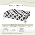 thumbnail image 2 of Rectangle Tablecloth with Wave Lace 60x84 Inch, White Buffalo Plaid Rectangular Table Cloth Wipeable Table Top Cover Kitchen Tablecover for Dining Table, Buffet Parties and Camping, 2 of 8