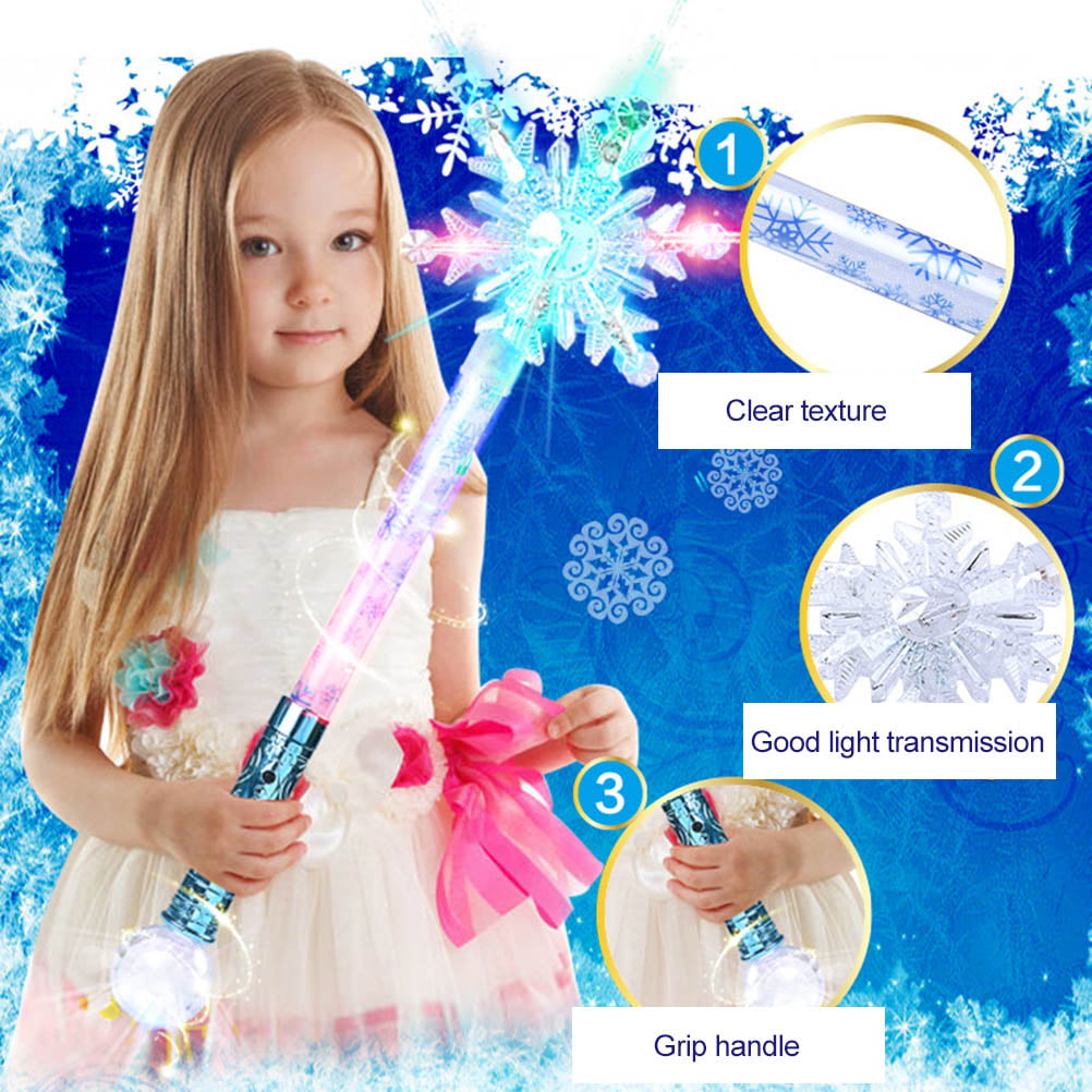 Princess Cosplay Fairy Stick Glowing Magical Wand Snowflake Luminous Magical Wand barsku Magical Fairy Wand