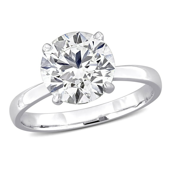 Created Forever Women's 2 1/10ct TW Lab Grown Diamond 14k White Gold Solitaire Engagement Ring