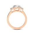 thumbnail image 5 of 2 Carat IGI Certified Cushion Shape Lab Grown Diamond Engagement Ring | 14K Rose Gold | Antonia Three Stone Half Moonset Diamond Ring | FG-VS1-VS2 Quality Friendly Diamonds, 5 of 5