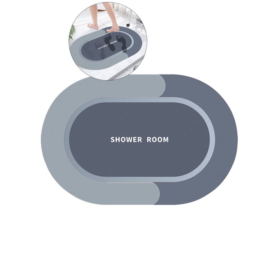 WNFJR Bathroom Rugs, Bath Mat for Bathroom Non Slip, Rubber Bath Mats Quick Dry Thin Shower Mats, Water Absorbent Bathroom Floor Mat, Shower Rugs in Front of Bathtub, Shower Room, Sink