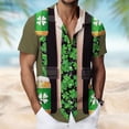 thumbnail image 4 of Fnnxeal St. Patrick's Day Shirt for Men Funny Shamrock Beer Can Print Fake Suspenders Hawaiian Camp Collar Short Sleeve Stretch S-4XL Big and Tall,Size L, 4 of 6