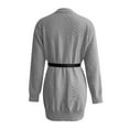 thumbnail image 6 of Women's Casual Crewneck Long Sleeve Mini Sweater Dress Casual Baggy Soft Knit Pullover Jumper Sweaters with Belt, 6 of 7