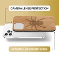 thumbnail image 6 of Case Yard Wooden Case Outside Soft TPU Silicone, Slim Fit Shockproof Wood Protective Phone Cover for Girls Boys Men and Women, Supports Wireless Charging Tarantula Design case for iPhone-11-Pro-Max, 6 of 7