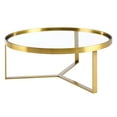 thumbnail image 2 of Modway Relay Modern Style Glass and Stainless Steel Coffee Table in Gold, 2 of 7