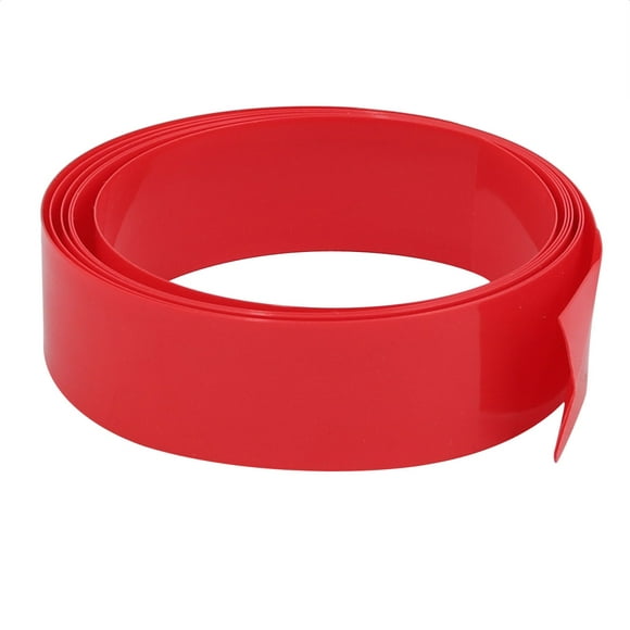 Unique Bargains 17mm Flat Width 1M Long PVC Heat Shrinkable Tube Red for AAA Battery Pack
