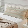 thumbnail image 4 of Green Orange Boho Striped Body Pillow Cover 20 x 60 Inch Decorative Pillow Cover Southwestern Ethnic Tribe Vintage Lumbar Pillowcase Seasonal Rectangle Cushion Case for Couch Sofa Bed Living Room, 4 of 9