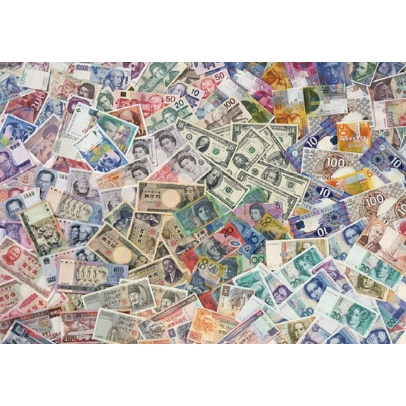 Puzzlelife World Paper Money 1000 Piece Jigsaw Puzzle