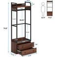 Tribesigns Freestanding Closet Organizer Small Clothes Rack with ...