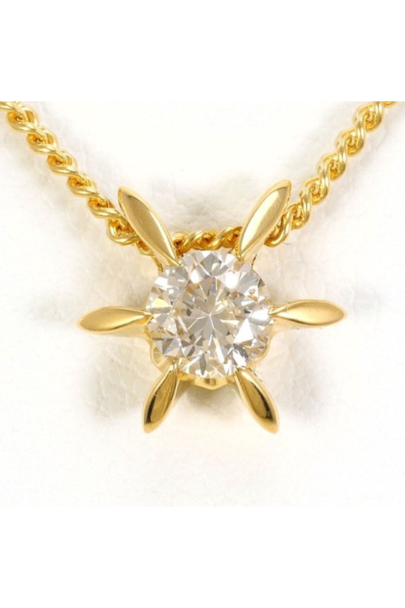 Pre-Owned 18K (18-karat) Yellow Gold Necklace with 0.32ct Diamond, Certificate of Authenticity,...
