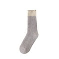 thumbnail image 1 of HAiming Women Crew Socks Fleece Solid Color Fall Winter Warm Soft Comfy for Home Sleeping Mid-Tube Sock, 1 of 2