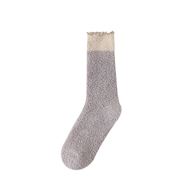 Ohufall Women's Winter Mid Tube Socks With Fleece For Warmth And Cold Protection Fleece Socks