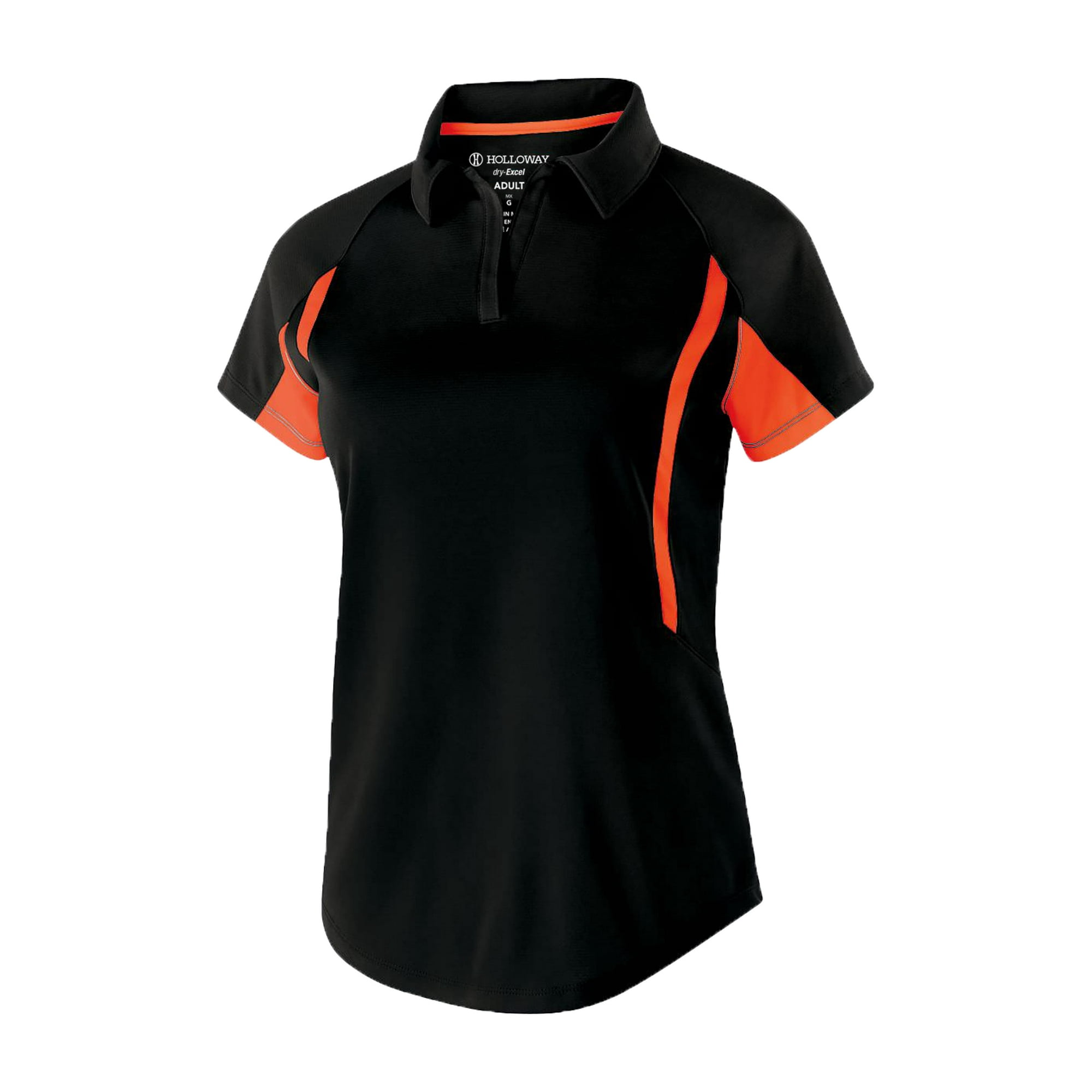 Ladies Avenger Polo M Black Orange Walmart